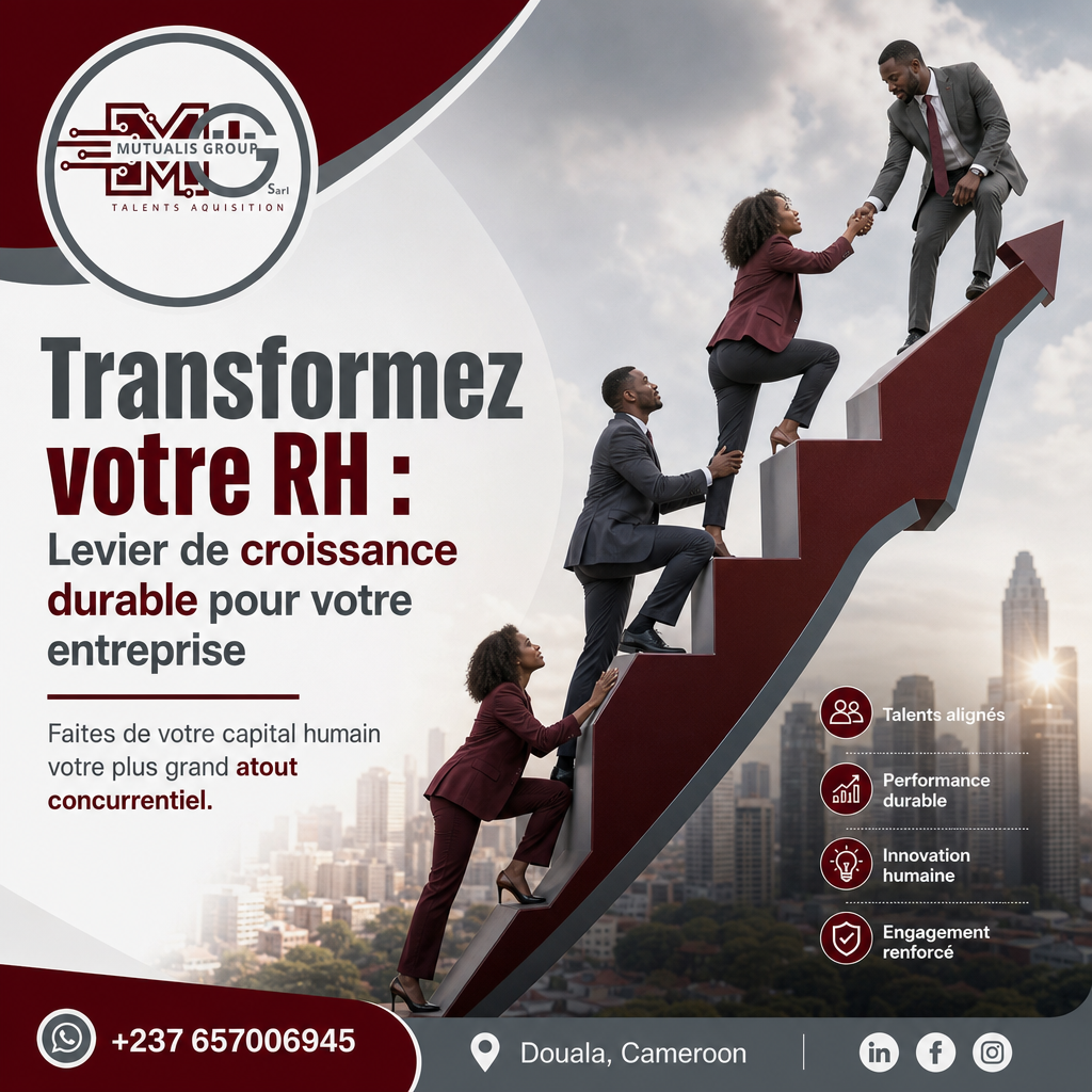 Transformez votre RH : Levier de croissance durable pour votre entreprise — Mutualis Group Sarl