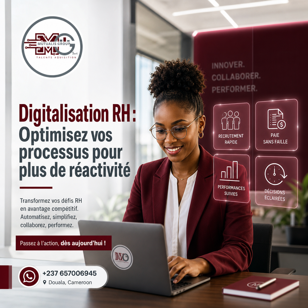 Digitalisation RH : Optimisez vos processus pour plus de réactivité — Mutualis Group Sarl