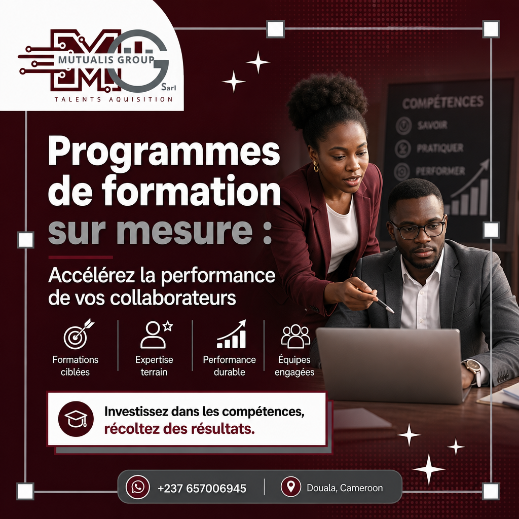 Programmes de formation sur mesure : Accélérez la performance de vos collaborateurs — Mutualis Group Sarl