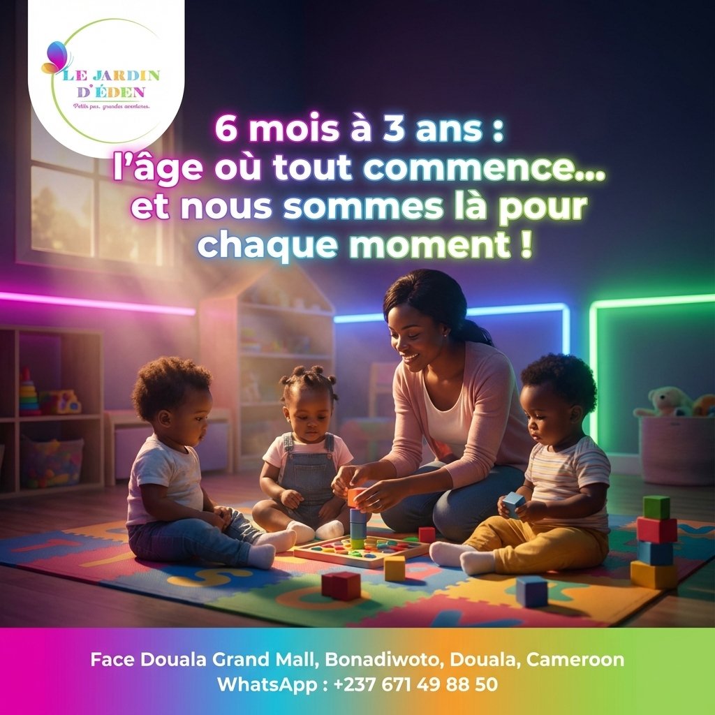 6 mois à 3 ans : l'âge où tout commence… et nous sommes là pour chaque moment ! — Le Jardin d'Éden