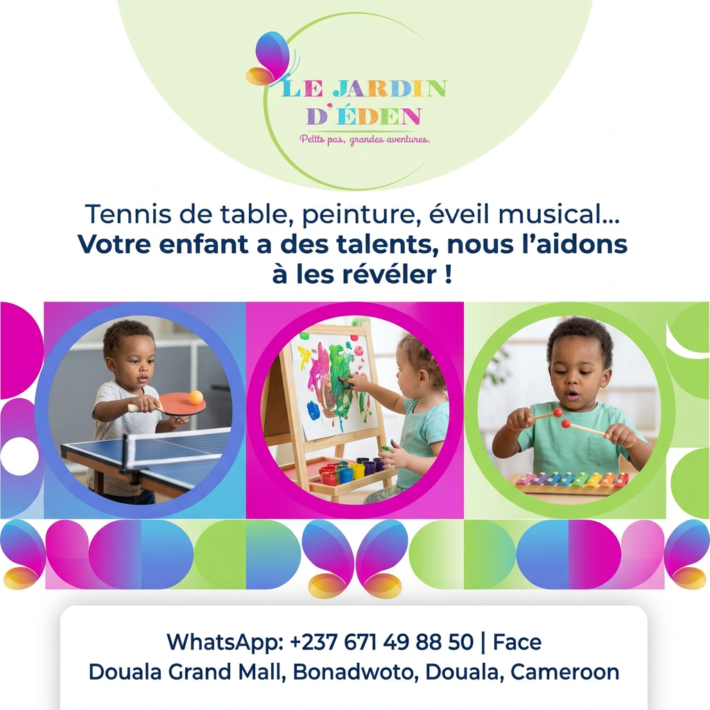 Tennis de table, peinture, éveil musical… Votre enfant a des talents, nous l'aidons à les révéler ! — Le Jardin d'Éden