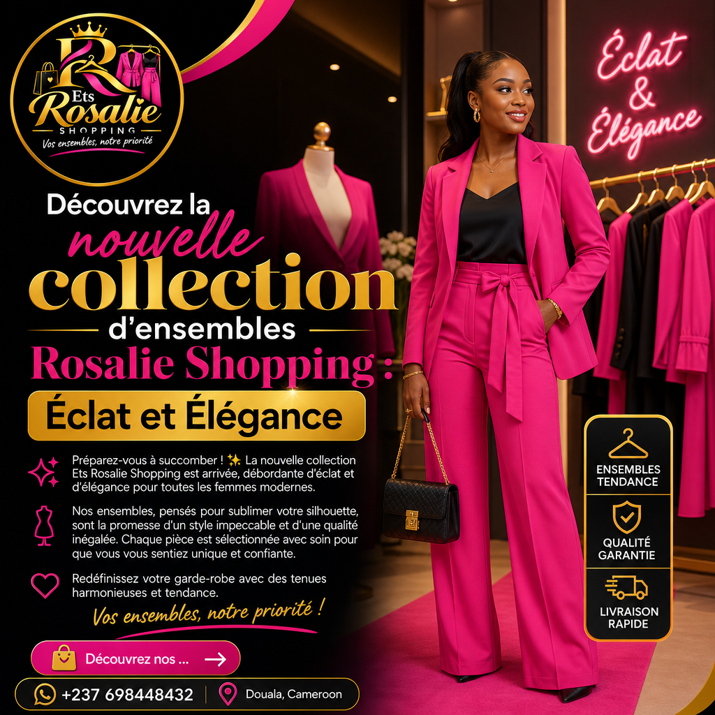 Découvrez la nouvelle collection d'ensembles Rosalie Shopping : Éclat et Élégance — Ets Rosalie Shopping