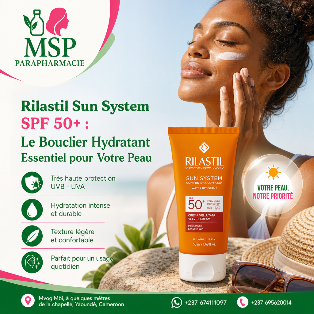 Rilastil Sun System SPF 50+ : Le Bouclier Hydratant Essentiel pour Votre Peau — Parapharmacie MSP