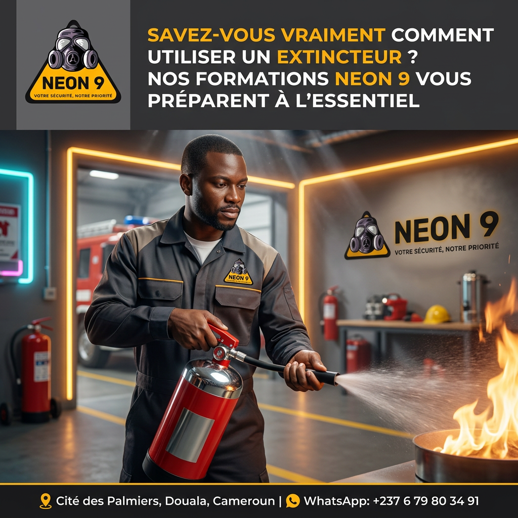 Savez-vous vraiment comment utiliser un extincteur ? Nos formations Neon 9 vous préparent à l'essentiel — Neon 9
