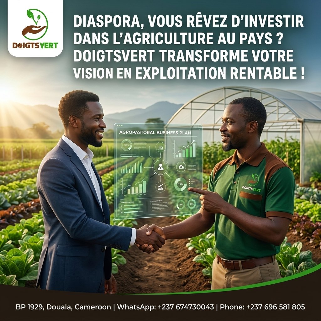 Diaspora, vous rêvez d'investir dans l'agriculture au pays ? Doigts Vert transforme votre vision en exploitation rentable ! — Doigts Vert