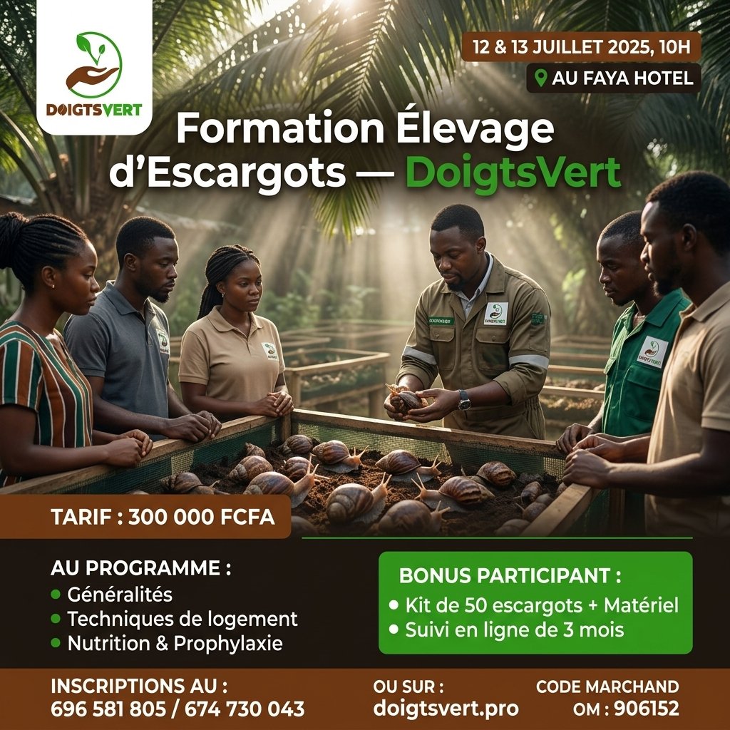 Formation Élevage d'Escargots chez Doigts Vert — Doigts Vert